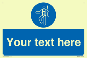MP3028: Custom Safety Harness Sign