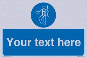 MP3028: Custom Safety Harness Sign