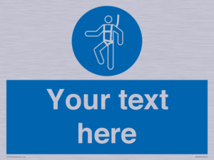 MP3028: Custom Safety Harness Sign