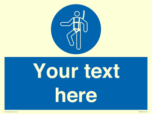 MP3028: Custom Safety Harness Sign