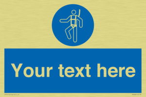 MP3028: Custom Safety Harness Sign