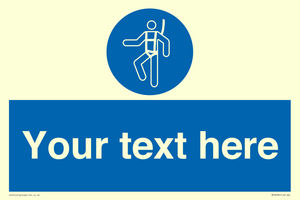 MP3028: Custom Safety Harness Sign