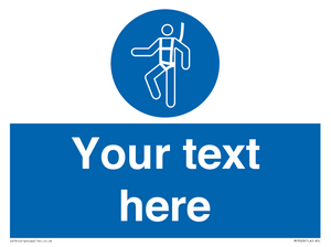 MP3028: Custom Safety Harness Sign