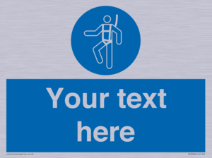 MP3028: Custom Safety Harness Sign