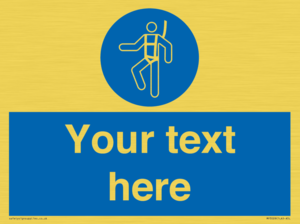 MP3028: Custom Safety Harness Sign