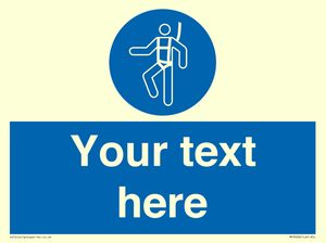 MP3028: Custom Safety Harness Sign