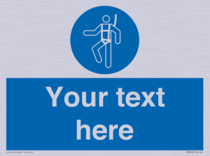 MP3028: Custom Safety Harness Sign