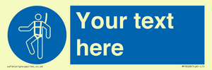 MP3028: Custom Safety Harness Sign