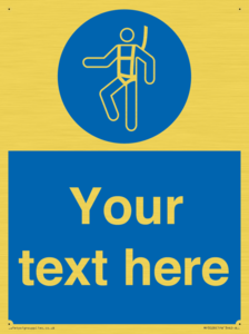 MP3028: Custom Safety Harness Sign
