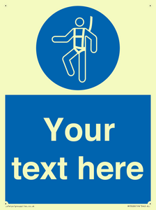 MP3028: Custom Safety Harness Sign