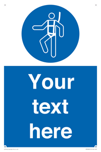 MP3028: Custom Safety Harness Sign