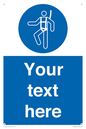 MP3028: Custom Safety Harness Sign