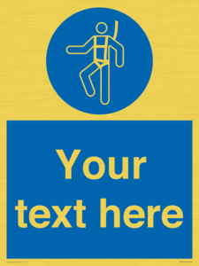 MP3028: Custom Safety Harness Sign