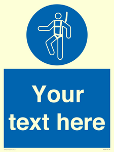 MP3028: Custom Safety Harness Sign