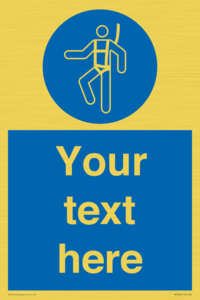 MP3028: Custom Safety Harness Sign