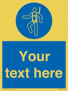 MP3028: Custom Safety Harness Sign