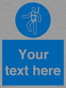 MP3028: Custom Safety Harness Sign