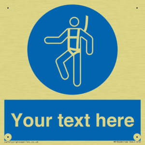 MP3028: Custom Safety Harness Sign