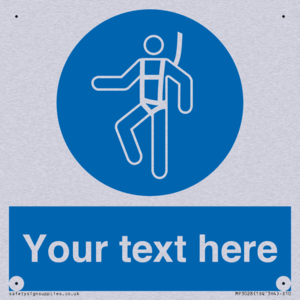MP3028: Custom Safety Harness Sign