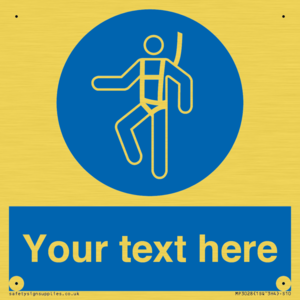 MP3028: Custom Safety Harness Sign