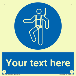 MP3028: Custom Safety Harness Sign