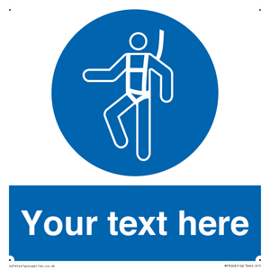 MP3028: Custom Safety Harness Sign