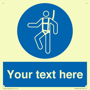 MP3028: Custom Safety Harness Sign