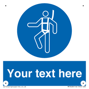 MP3028: Custom Safety Harness Sign