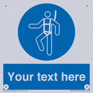MP3028: Custom Safety Harness Sign
