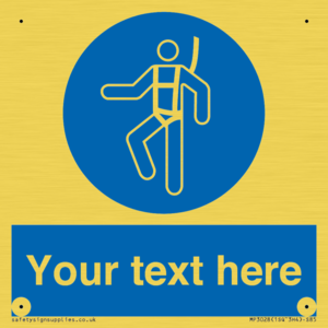 MP3028: Custom Safety Harness Sign
