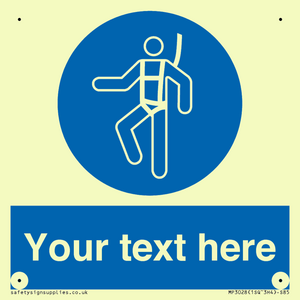 MP3028: Custom Safety Harness Sign