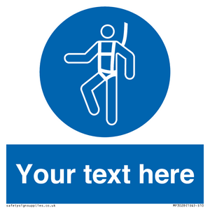 MP3028: Custom Safety Harness Sign
