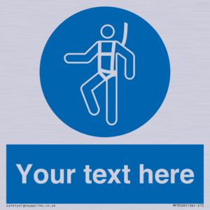 MP3028: Custom Safety Harness Sign