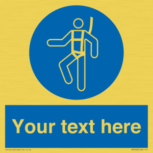 MP3028: Custom Safety Harness Sign