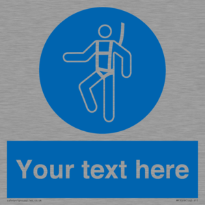 MP3028: Custom Safety Harness Sign