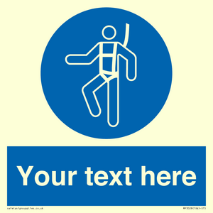 MP3028: Custom Safety Harness Sign