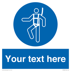 MP3028: Custom Safety Harness Sign