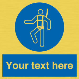 MP3028: Custom Safety Harness Sign