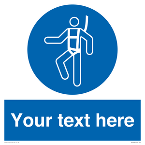 MP3028: Custom Safety Harness Sign