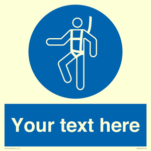 MP3028: Custom Safety Harness Sign