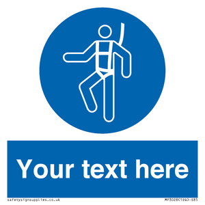 MP3028: Custom Safety Harness Sign