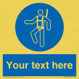 MP3028: Custom Safety Harness Sign