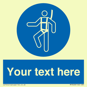 MP3028: Custom Safety Harness Sign