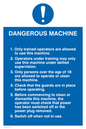 MP305: dangerous machine safety notice