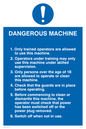 MP305: dangerous machine safety notice