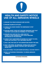 MP306: h&s notice use of all abrasive wheels
