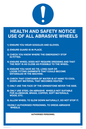 MP306: h&s notice use of all abrasive wheels