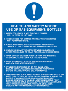 MP307: h&s notice use of gas equipment/bottles