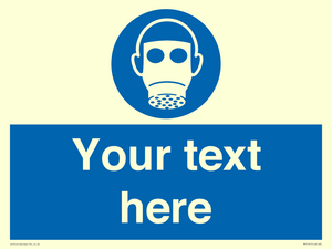 MP5167: Custom Respirator Required Sign