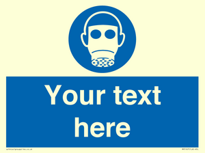 MP5167: Custom Respirator Required Sign